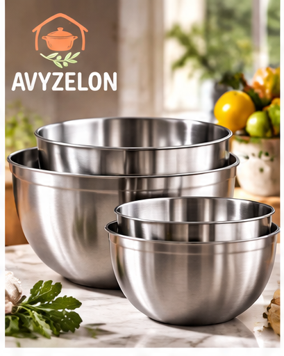 AVYZELON Stainless Steel Mixing Bowls Set