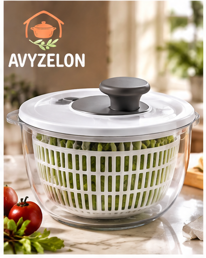 AVYZELON Glass Salad Spinner