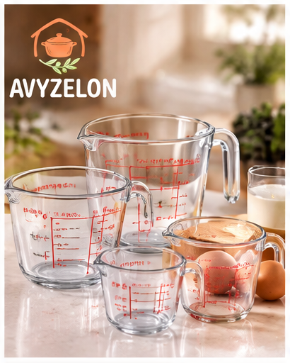 AVYZELON Glass Measuring Cups Set