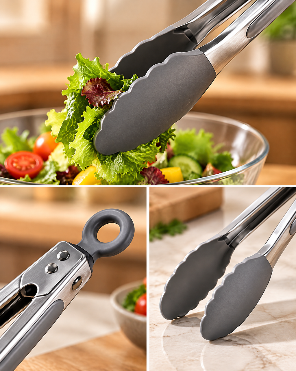 AVYZELON Stainless Steel Food Tongs