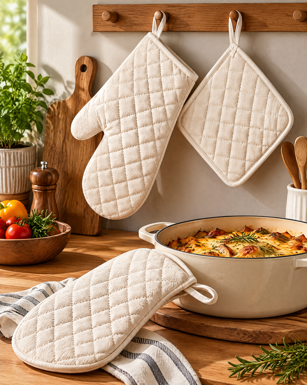 AVYZELON Quilted Oven Mitts
