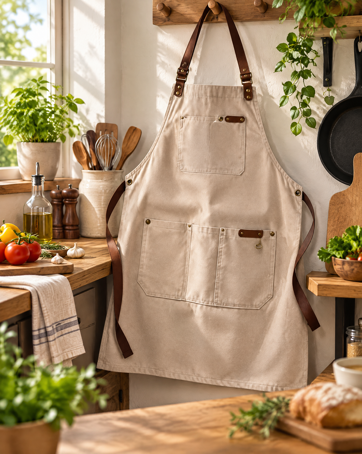 AVYZELON Canvas Kitchen Apron
