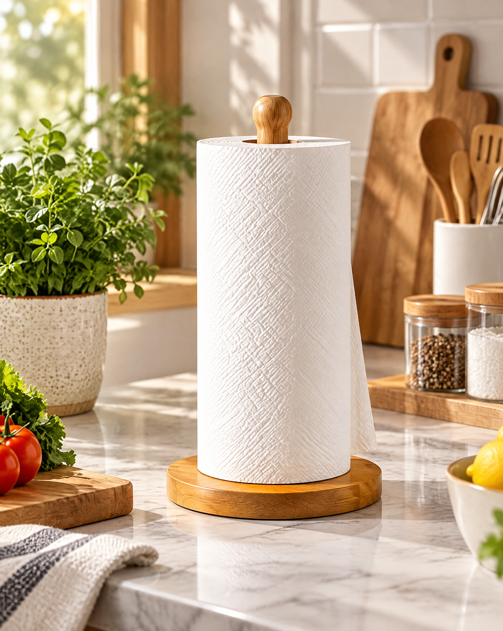 AVYZELON Wooden Paper Towel Holder