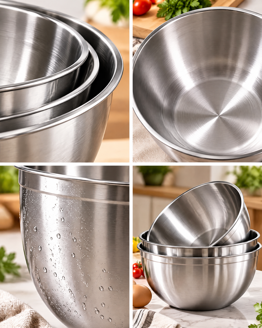 AVYZELON Stainless Steel Mixing Bowls Set