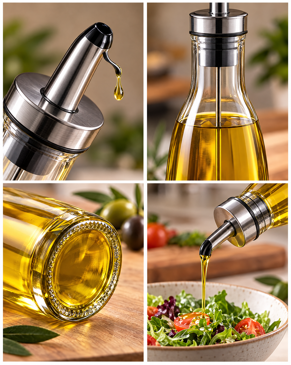 AVYZELON Glass Oil Dispenser Bottle