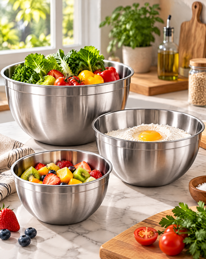 AVYZELON Stainless Steel Mixing Bowls Set