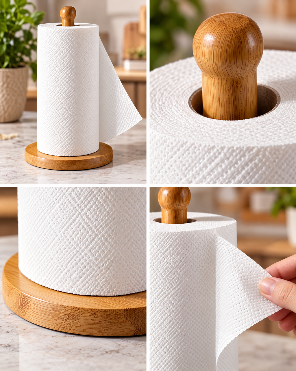 AVYZELON Wooden Paper Towel Holder