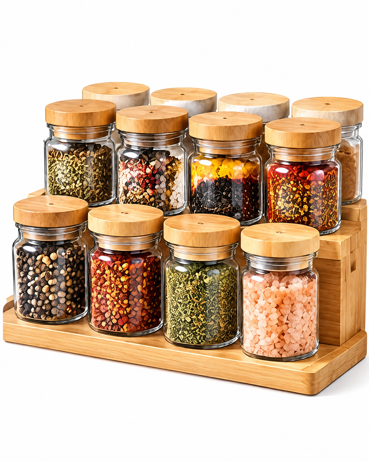 AVYZELON Glass Spice Jar Set