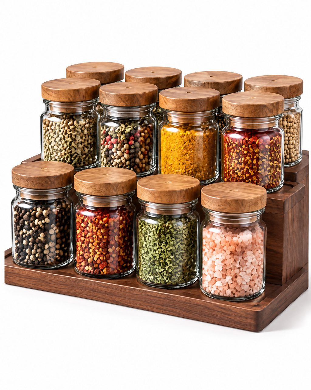 AVYZELON Glass Spice Jar Set