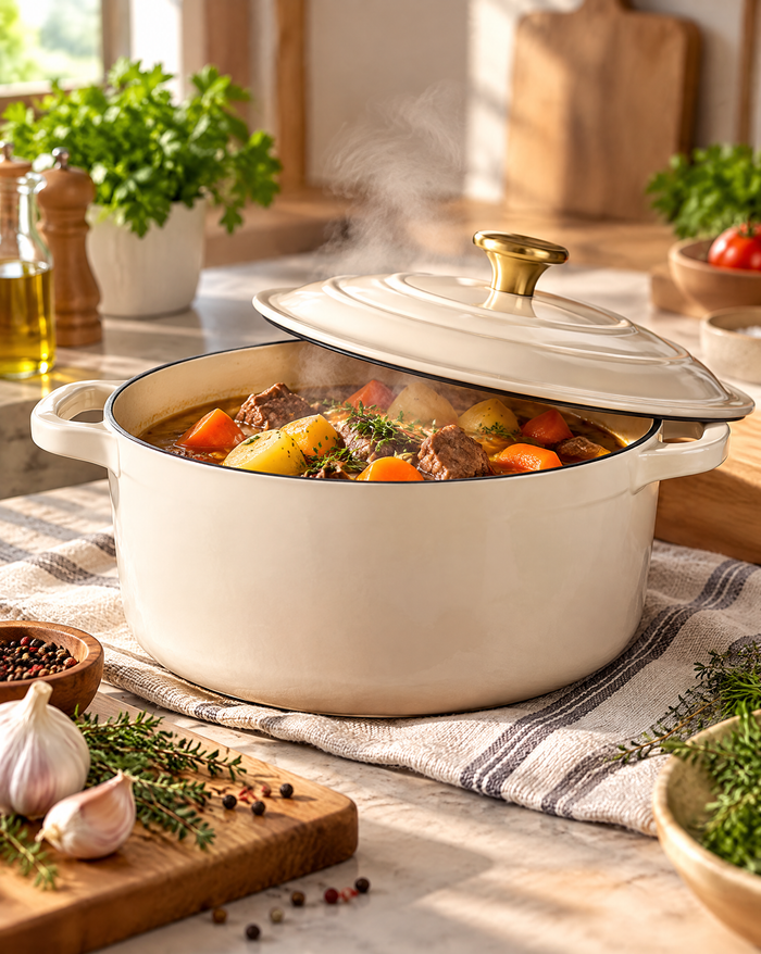 AVYZELON Enameled Cast Iron Dutch Oven