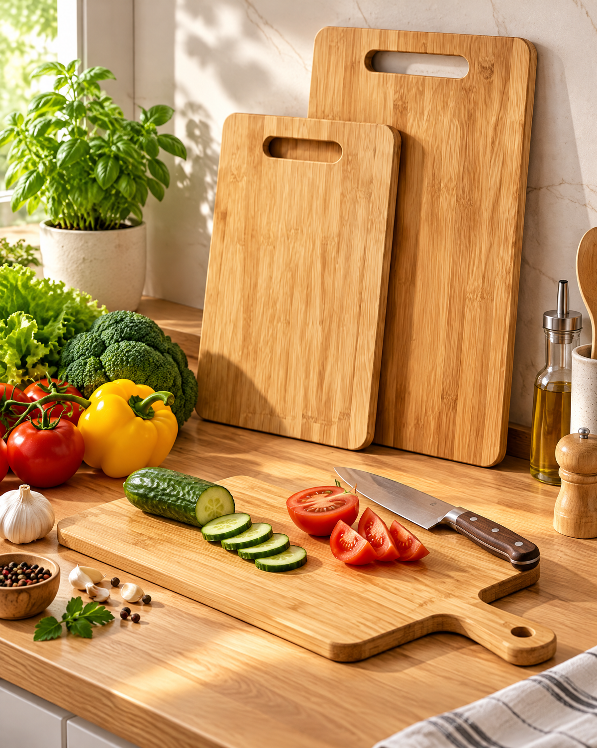 AVYZELON Wooden Cutting Boards Set