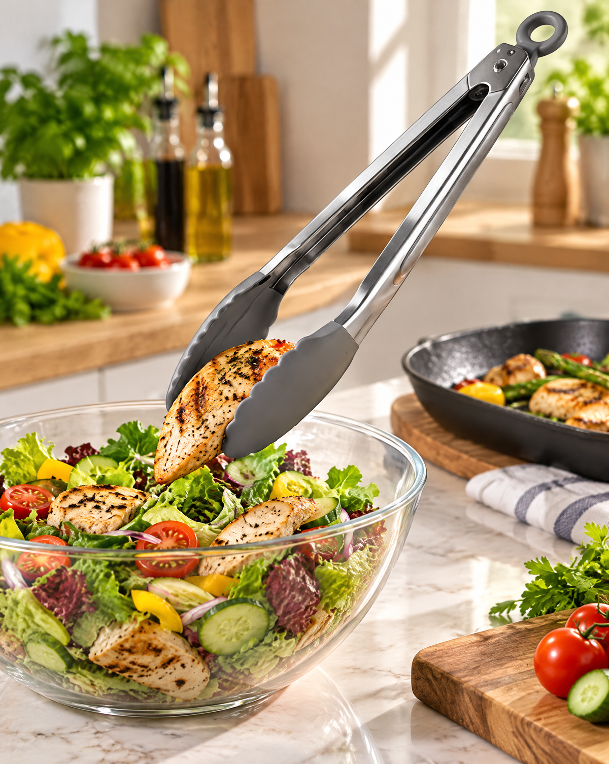 AVYZELON Stainless Steel Food Tongs